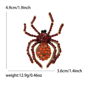 Broche araignée en strass